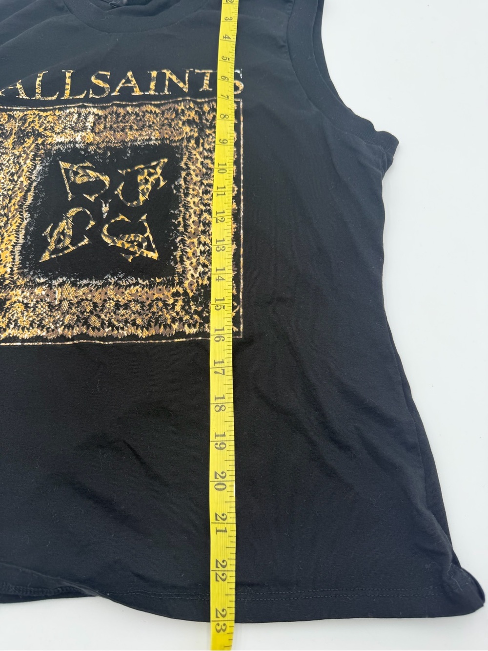 Women’s AllSaints Leana Imogen Logo Muscle Tank sz L - Picture 6 of 7